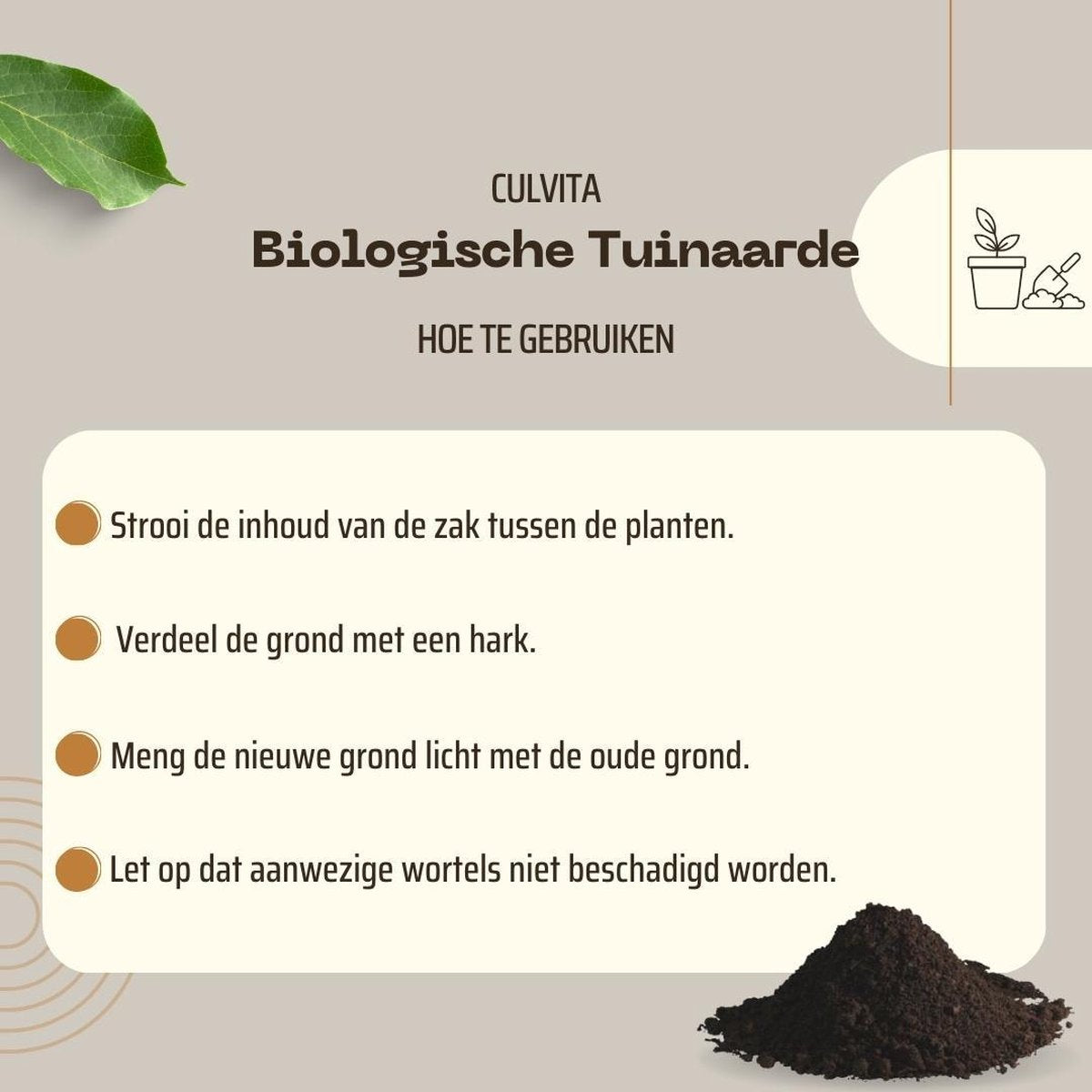  Culvita - Biologische Tuinaarde 40 Liter - Organische Bodemverbeteraar - Stimuleert Het Bodemleven