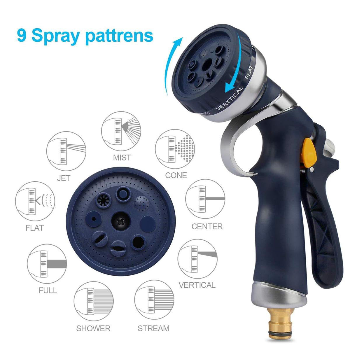  Voxon Sproeikop | Broespistool | Spuitpistool Voor Tuinslang | Metalen Constrcutie Met Soft-grip Handvat