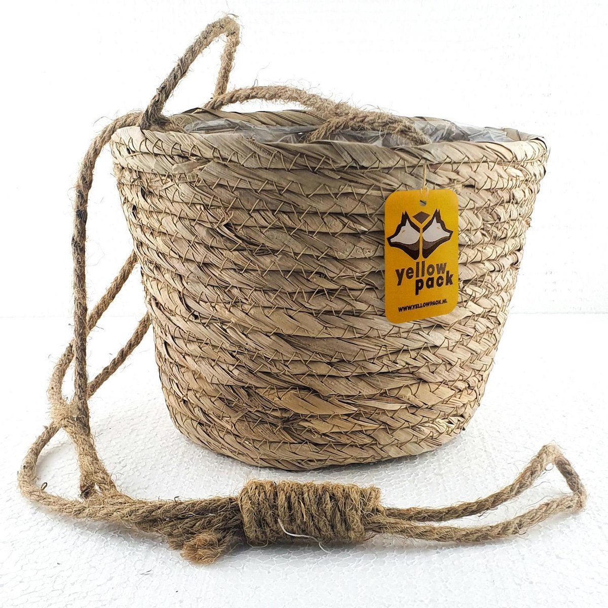 Merkloos Plantenhanger 18x15cm Naturel | Hangende Mand | Handgemaakt | Planten-houder / Hang-plant | Planten Accessoires | Hangmand