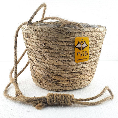 Merkloos Plantenhanger 18x15cm Naturel | Hangende Mand | Handgemaakt | Planten-houder / Hang-plant | Planten Accessoires | Hangmand