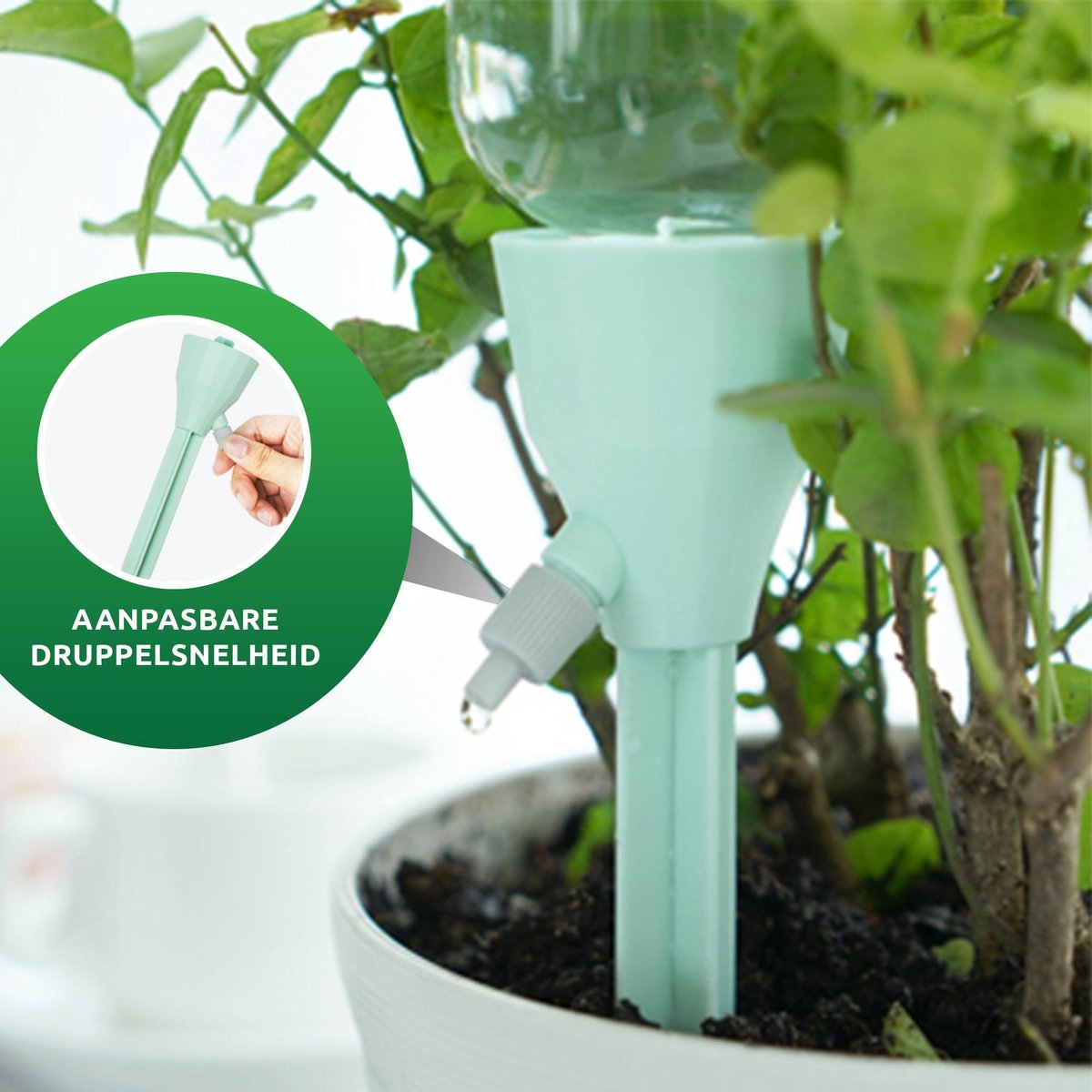 SKYARD® Waterdruppelaar Set Van 10 – Watergeefsysteem Geschikt Binnen (Kamerplanten) En Buiten – Bewateringssysteem Met Instelbare Druppelsnelheid - Irrigatiesysteem - Planten Watergever - Waterbol