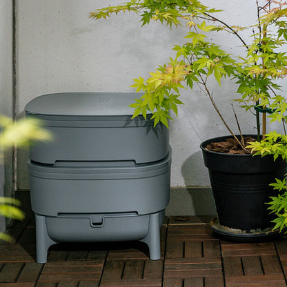  Wormenboerderij Kunststof Wormenbak - Wormenhotel - Wormentoren - Wormen Compostbak - Compost - 30L - 100% Gerecycled Kunststof - Exclusief Compostwormen