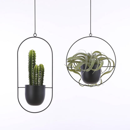  Mica Decorations Dexter Bloempot Hangend - L34 X B14 X H65 Cm - Zwart
