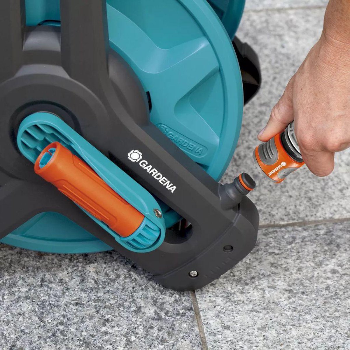  GARDENA Classic Slanghouder 50 - Geschikt Voor 50 M Ø13 Mm / 40 M Ø15 Mm / 30 M Ø19 Mm Slang
