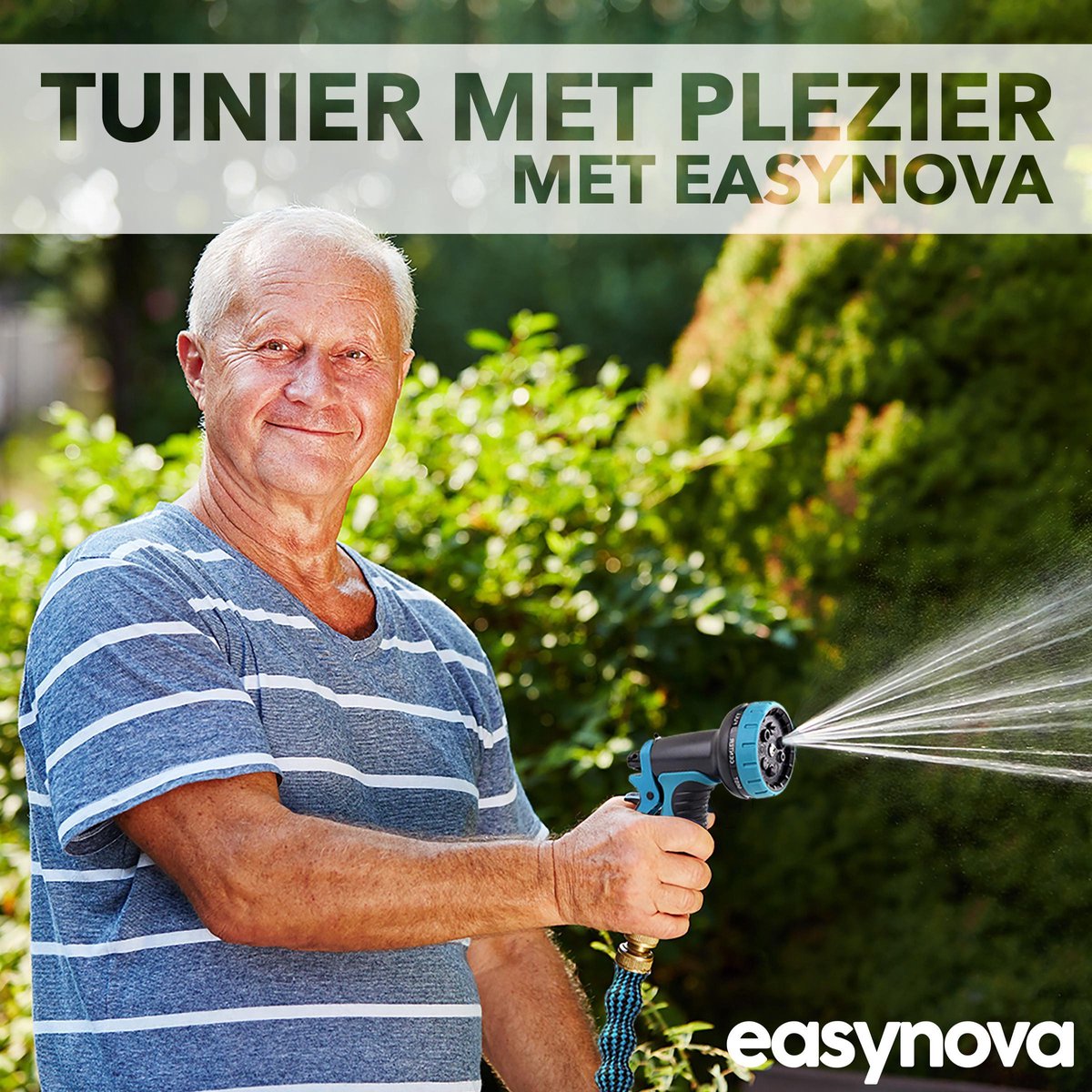  Complete Set Tuinslang Van 30 Meter Met Flexibel Ontwerp – Sproeikop Met 9 Standen – Licht In Gewicht &amp; Makkelijk Opbergen – Uitrekbare Slang -