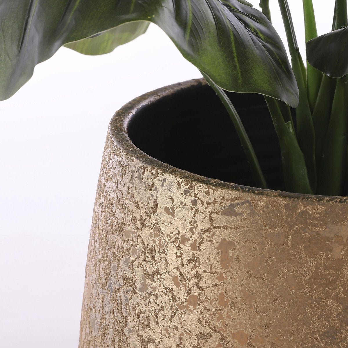  Mica Decorations Clemente Bloempot - H25,5 X Ø32 Cm - Terracotta - Goud