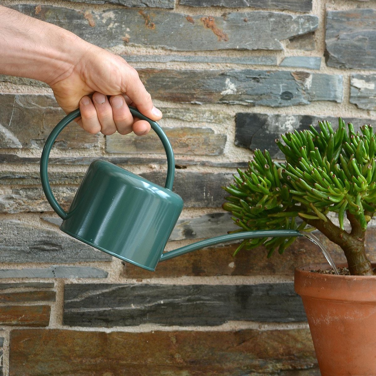  CKB LTD - Gieters - Gieter - Retro - Gietertje - Kleine Gieter Voor Binnen En Buiten - 1 Liter - Groen Plantengieter Tuingieter Bloemengieter Mini Klein Metaal Binnenplantjes Gietertjes Tuingieters Vintage Kamerplanten Buitengieter Binnenshuis