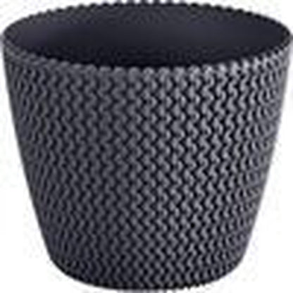 Prosperplast 1x Kunststof Splofy Bloempotten 30 Cm Antraciet - Bloempotten/plantenpotten Voor Binnen En Buiten