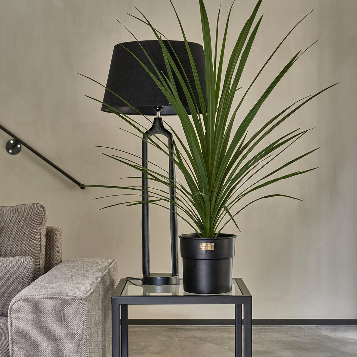  Riviera Maison Bloempot Voor Binnen Zwart - City Loft Flower Pot S
