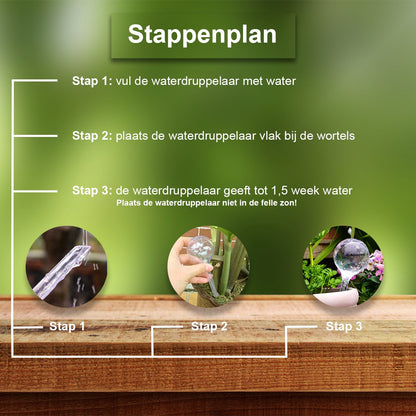  Waterdruppelaar Set Van 12 Stuks - Waterdruppelaar Voor Planten - Watergeefsysteem - Waterbol Irrigatiesysteem - Automatisch Druppelsysteem Voor Kamerplanten &amp; Tuin - Watergever - Transparant - 15cm