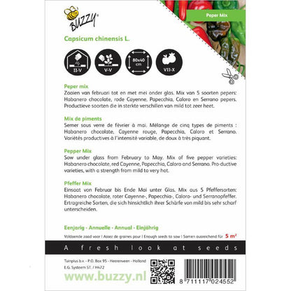  Buzzy® Peper Mixed 5 Soorten