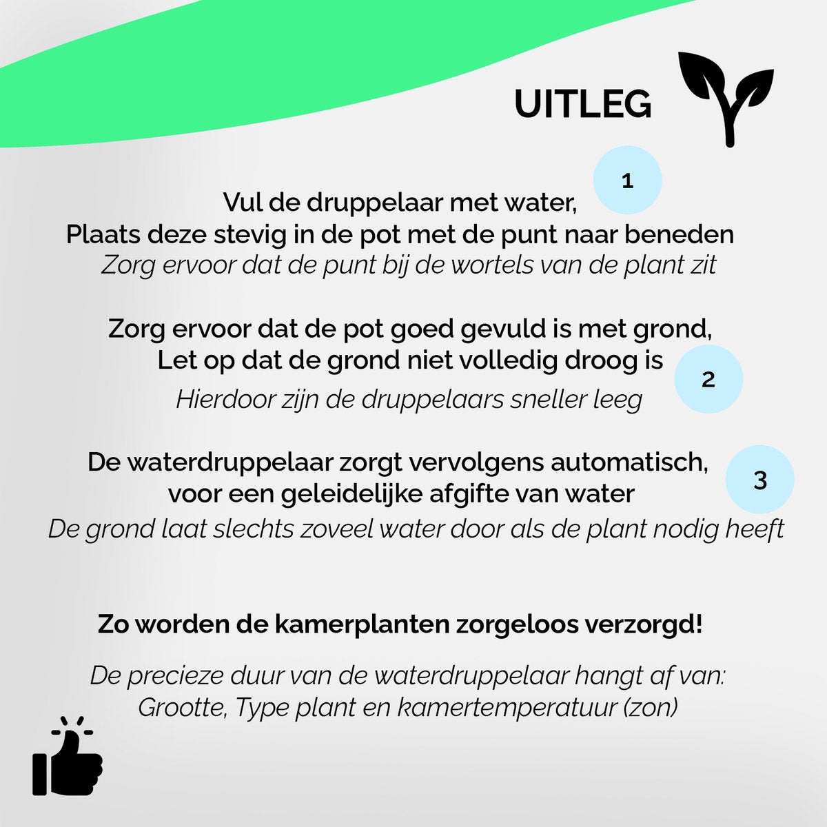  HGMD Waterdruppelaar Set Van 8 Stuks Voor Planten Transparant - Blauw - Waterdruppelaar Voor Kamerplanten – Waterbol - Waterdruppelaar Voor Planten - Watergeefsysteem