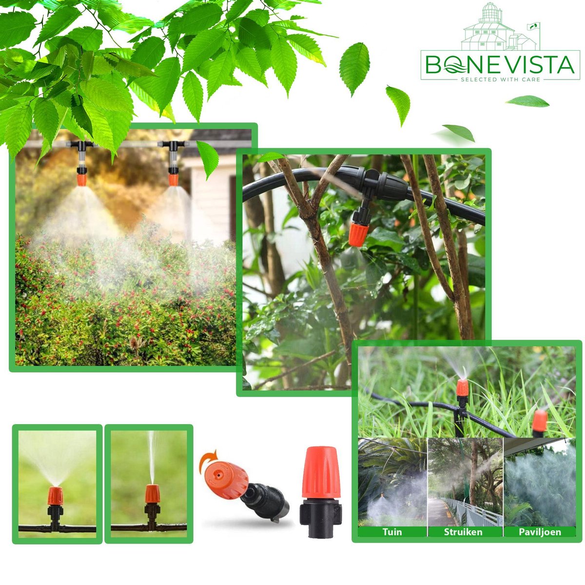  Bone Vista® 155 Stuks Water Druppelslang Irrigatiesysteem Tuin – Bewateringssysteem &amp; Druppelsysteem
