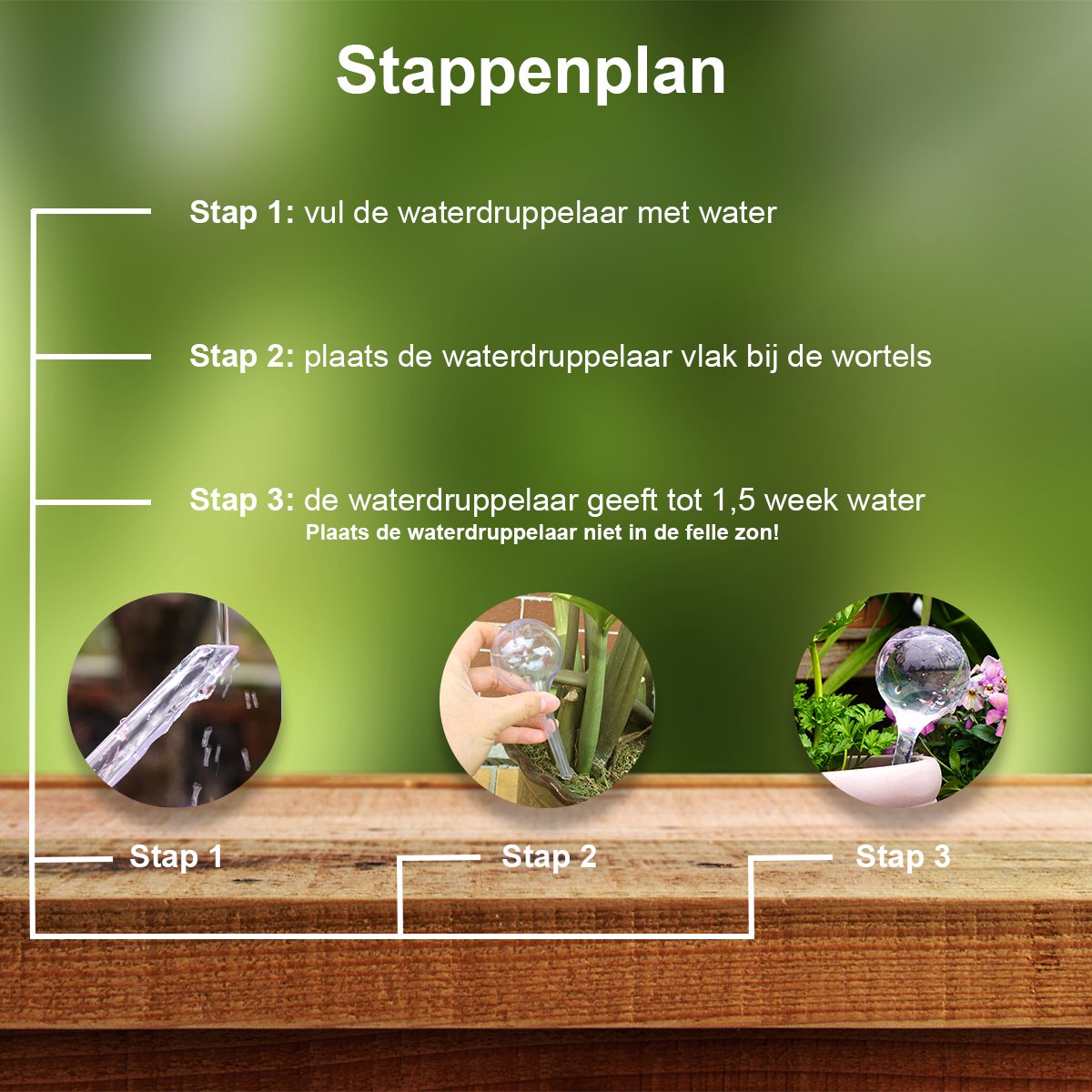  Waterdruppelaar Set Van 6 Stuks - Waterdruppelaar Voor Planten - Watergeefsysteem - Waterbol Irrigatiesysteem - Automatisch Druppelsysteem Voor Kamerplanten &amp; Tuin - Watergever - Doorzichtig - 15cm