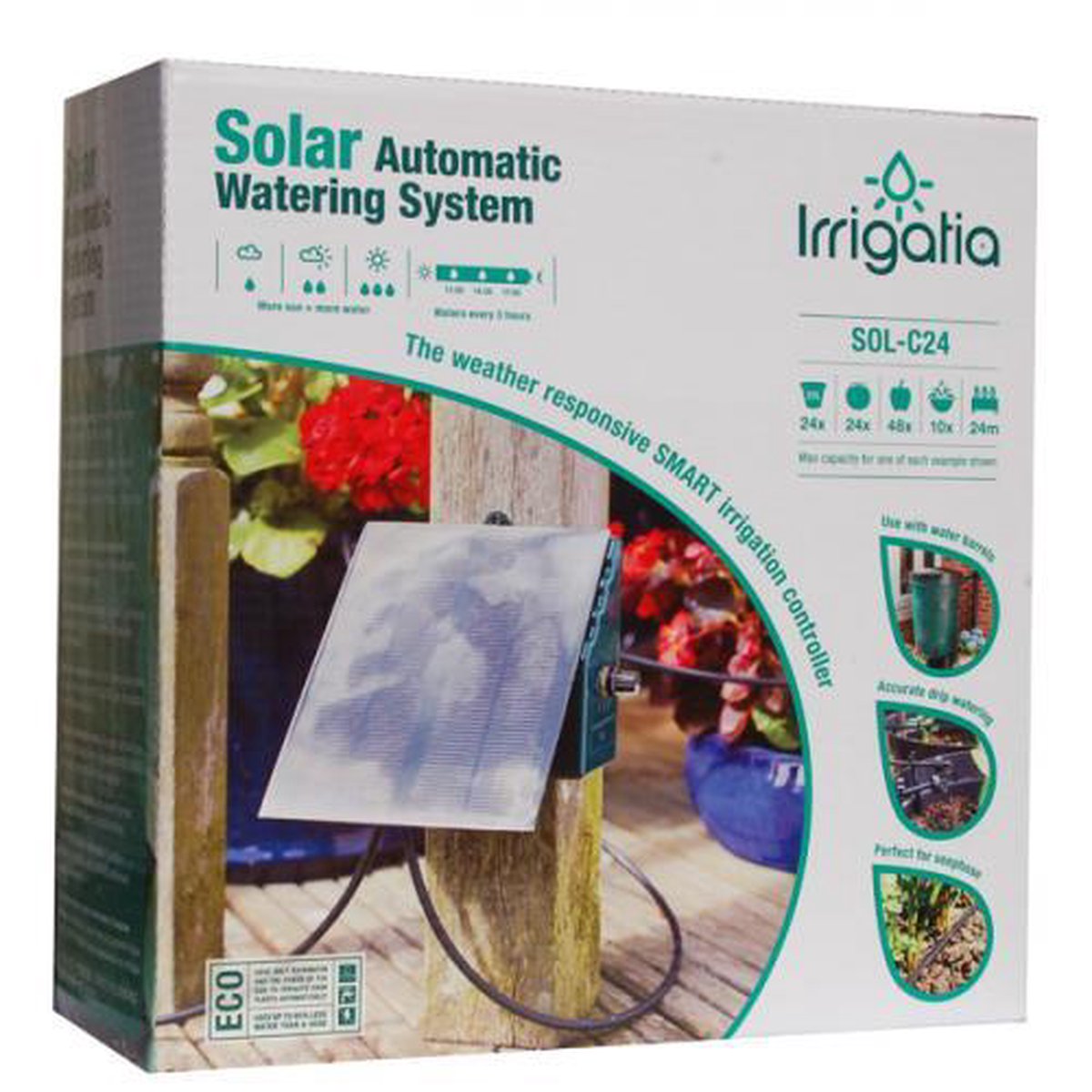  Irrigatia SOL-C24 Irrigatie Systeem Op Zonne-energie - Da's Slim Water Geven !