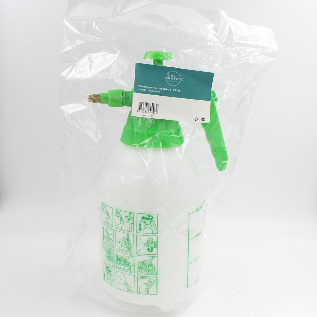  Drukspuit - Verstuiver - Plantenspuit - Plantensproeier - 2 Liter - Able &amp; Borret