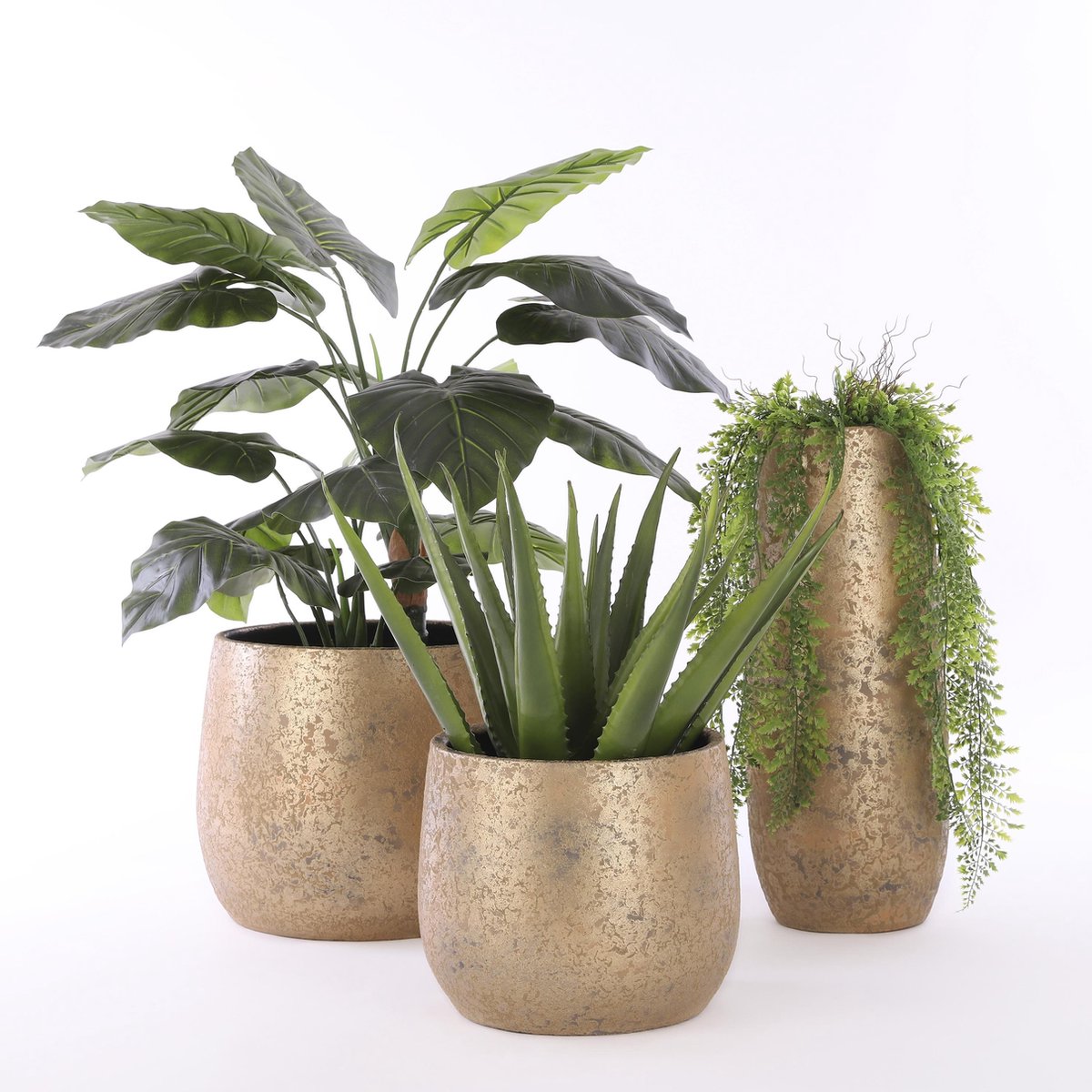  Mica Decorations Clemente Bloempot - H31 X Ø38 Cm - Terracotta - Goud