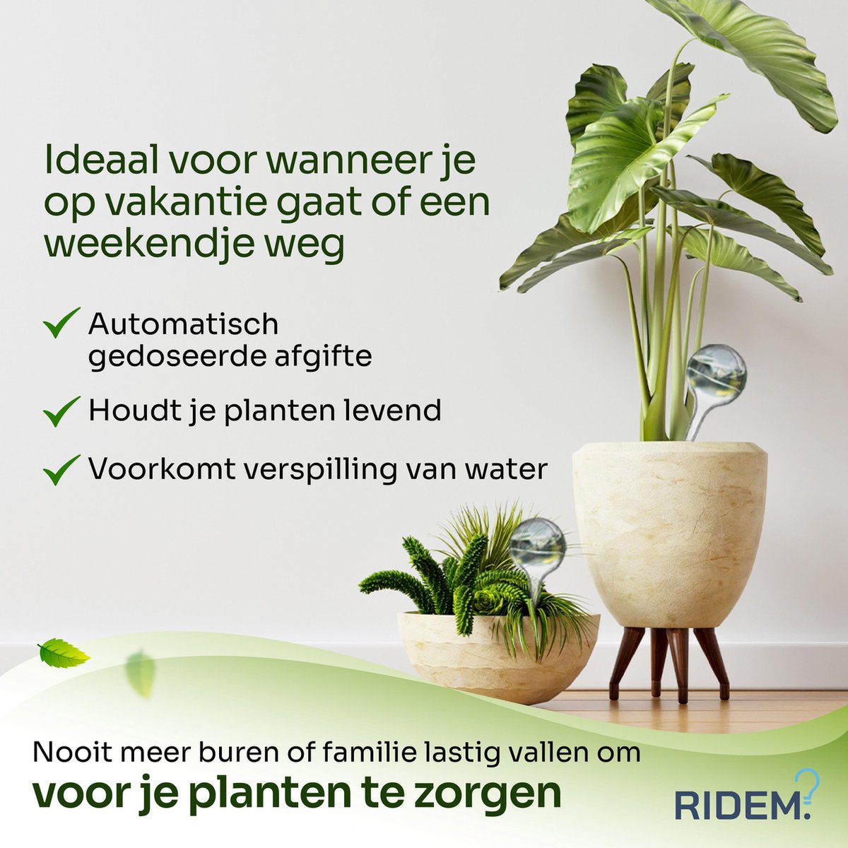  Waterdruppelaar Voor Planten - Irrigatiesysteem- Waterbol - Druppelsysteem - Watergeefsysteem Voor Kamerplanten - Plantenwatergever -6 Stuks - Transparant