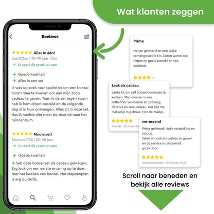  Qubis Bonsai Starters Kit - 23 Delige Kweekset - 5 Soorten Premium Zaden - DIY Pakket - Binnen Bonsai Boompje Kweken - Incl. Rouwvliegjes Vanger