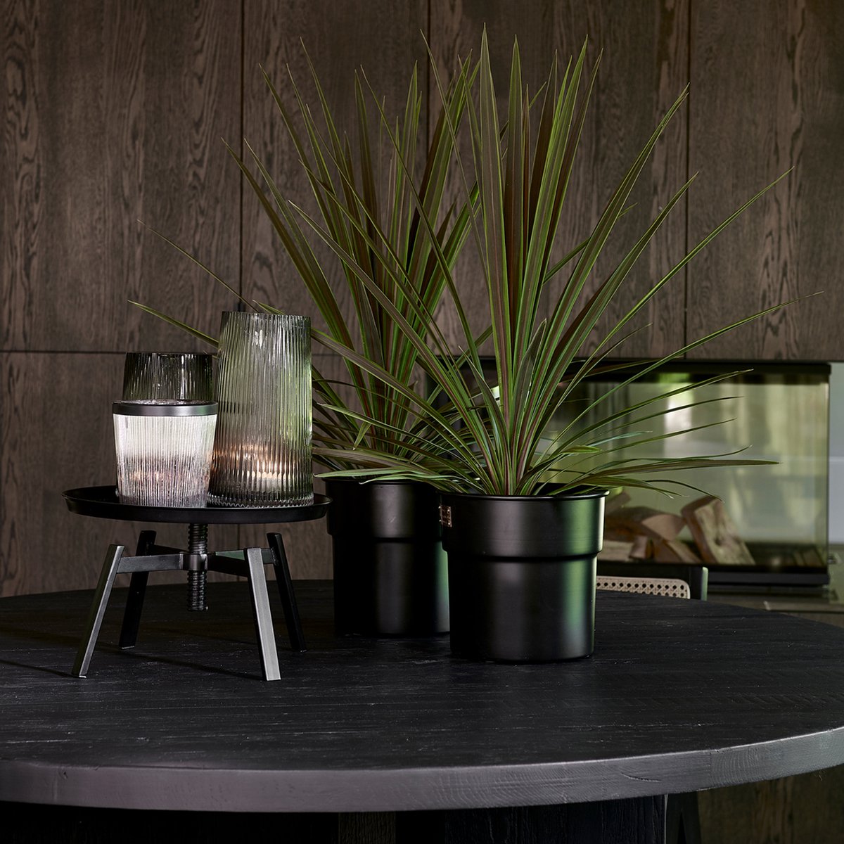  Riviera Maison Bloempot Voor Binnen Zwart - City Loft Flower Pot S