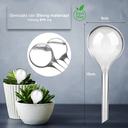  Waterdruppelaar Set Van 12 Stuks - Waterdruppelaar Voor Planten - Watergeefsysteem - Waterbol Irrigatiesysteem - Automatisch Druppelsysteem Voor Kamerplanten &amp; Tuin - Watergever - Transparant - 15cm