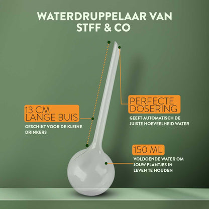  STFF &amp; Co® Waterdruppelaar Voor Planten – Irrigatiesysteem Automatisch Watergeefsysteem – Waterbollen Voor Planten – Bewateringssysteem – 8 Stuks - 5cm