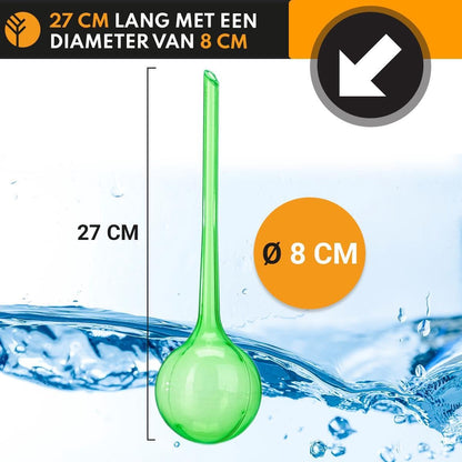  Waterdruppelaar Set Van 6 Stuks Voor Planten – 27 CM – Automatisch Watergeefsysteem Voor Kamerplanten – Planten Watergever Met Druppelsysteem – Waterbol