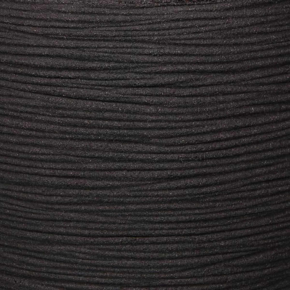  Capi Europe - Bloempot Bol Rib NL - 35x34 - Zwart - Voor Binnen En Buiten - KBLR932