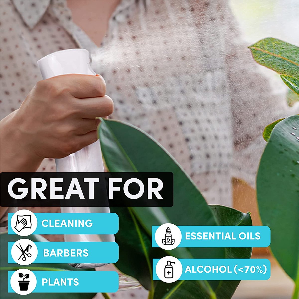  Allsa Mist Verstuiver - Mist Sprayer - Planten Spuit - Continuous Spray - Zwart