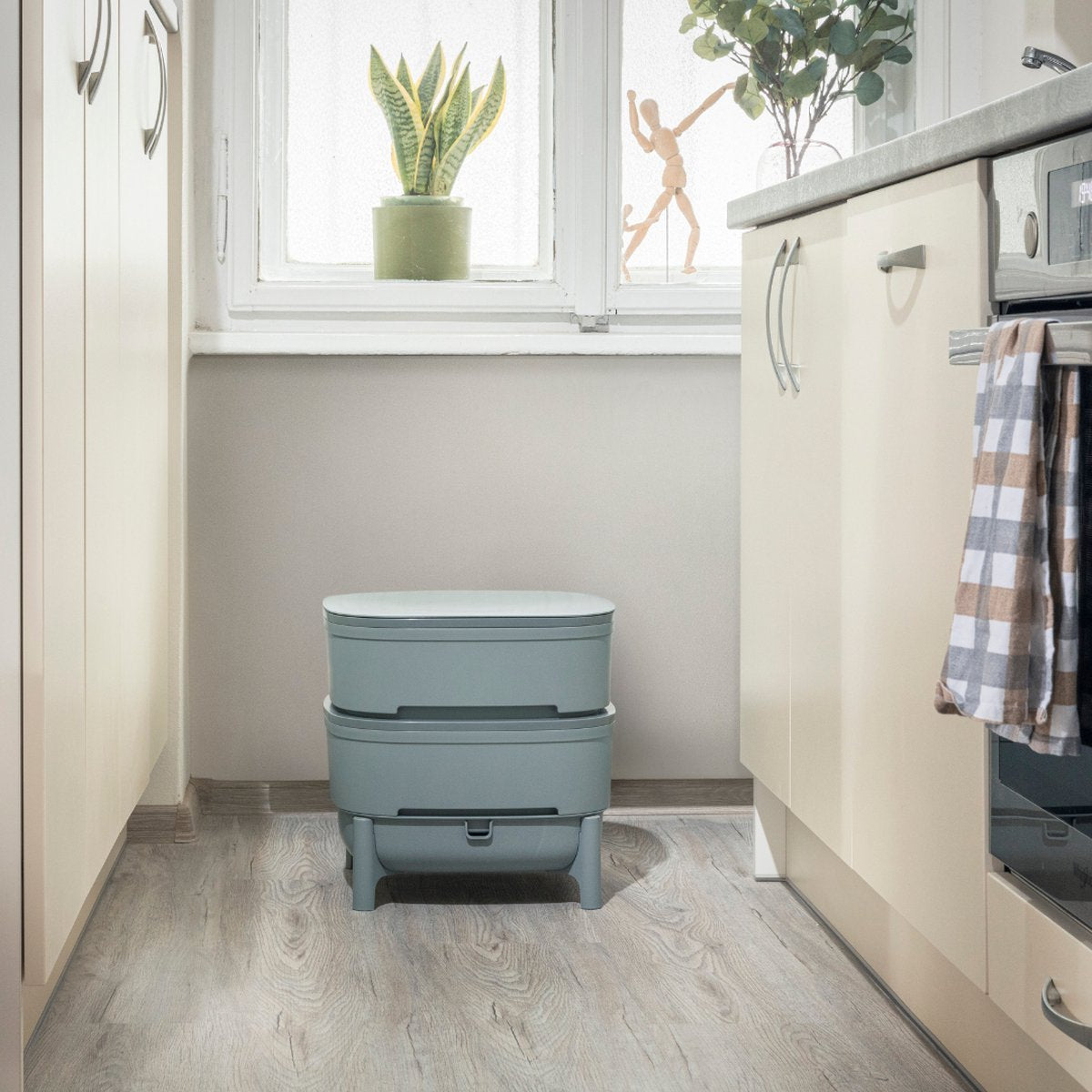  Wormenboerderij Kunststof Wormenbak - Wormenhotel - Wormentoren - Wormen Compostbak - Compost - 30L - 100% Gerecycled Kunststof - Exclusief Compostwormen