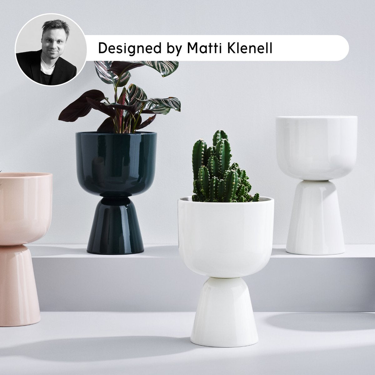  Iittala Nappula - Bloempot - Bloempotten Voor Binnen En Buiten - Plantenpotten - Wit - 230 X 155 Mm - 1 Stuk