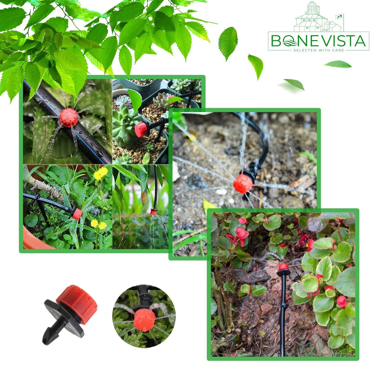  Bone Vista® 155 Stuks Water Druppelslang Irrigatiesysteem Tuin – Bewateringssysteem &amp; Druppelsysteem