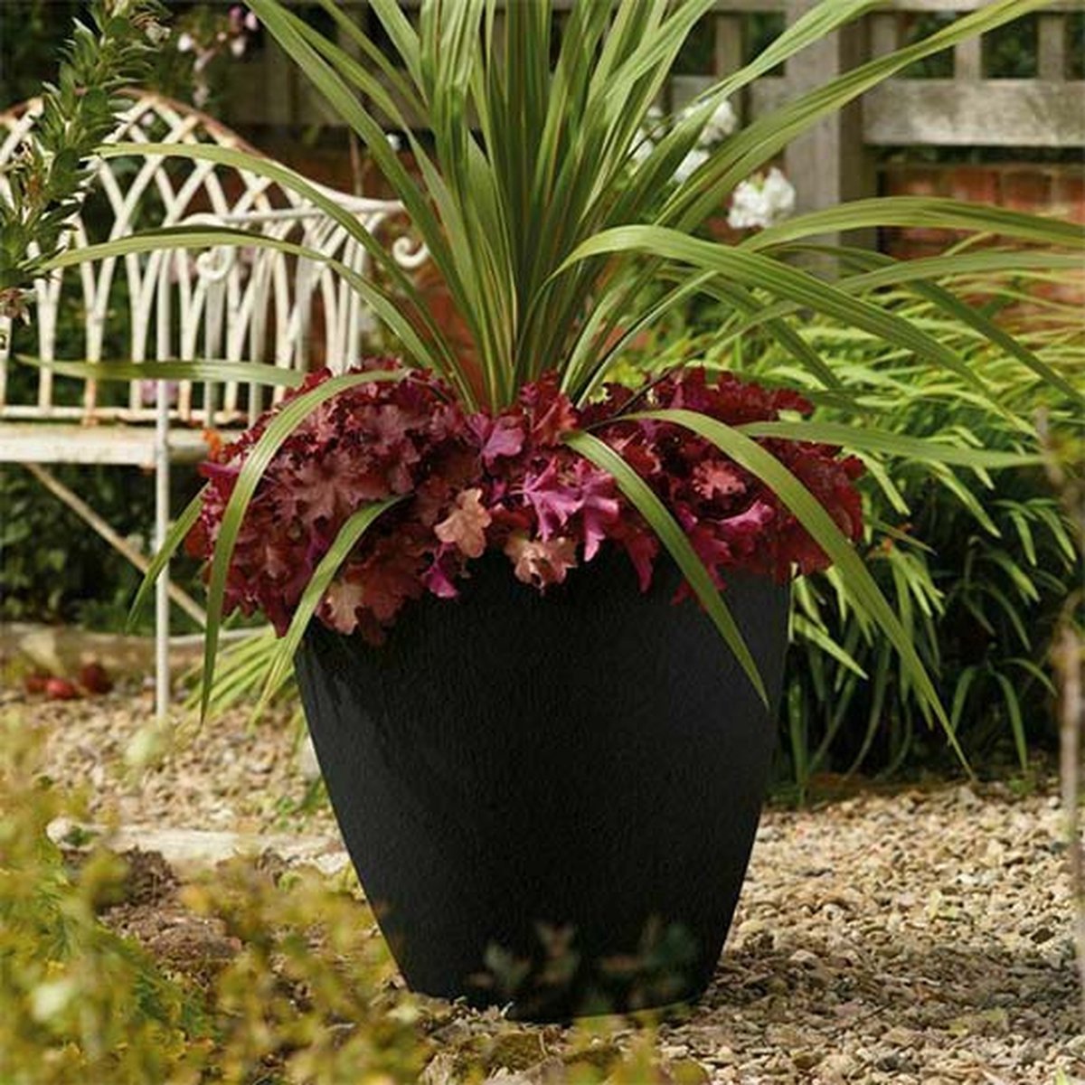  Keter Bloempot XL - 73 Liter - Zwart - 53 X 50 Cm - Bloemenbak - Plantenbak