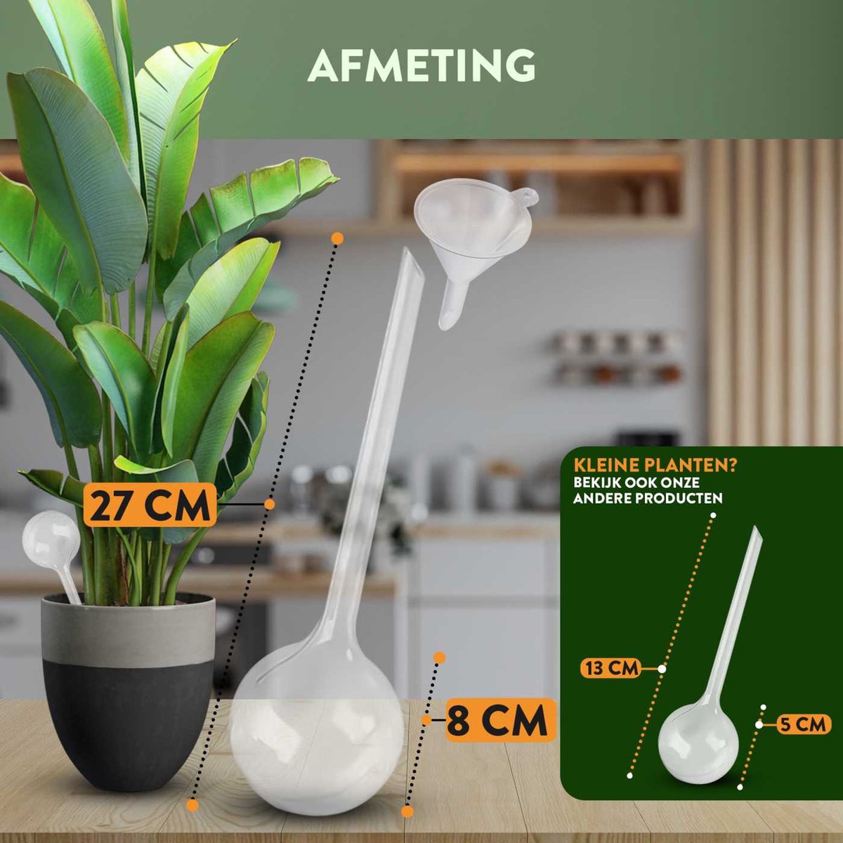  STFF &amp; Co® Waterdruppelaar Voor Planten – Irrigatiesysteem Automatisch Watergeefsysteem – Waterbollen Voor Planten – Bewateringssysteem – 8 Stuks - 8cm