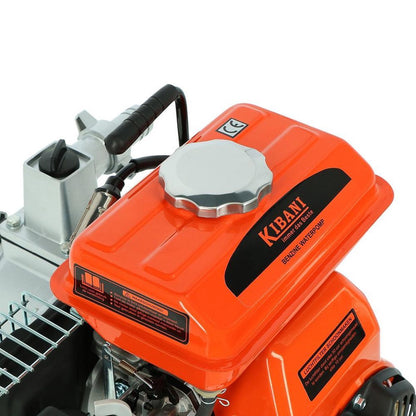  Kibani Waterpomp 8.000 Liter P/uur - 98 Cc / 1.5 PK 4-takt Benzine Motor - 4000 Toeren/Minuut - Doorstroming 8 M³ P/uur - Tuinpomp