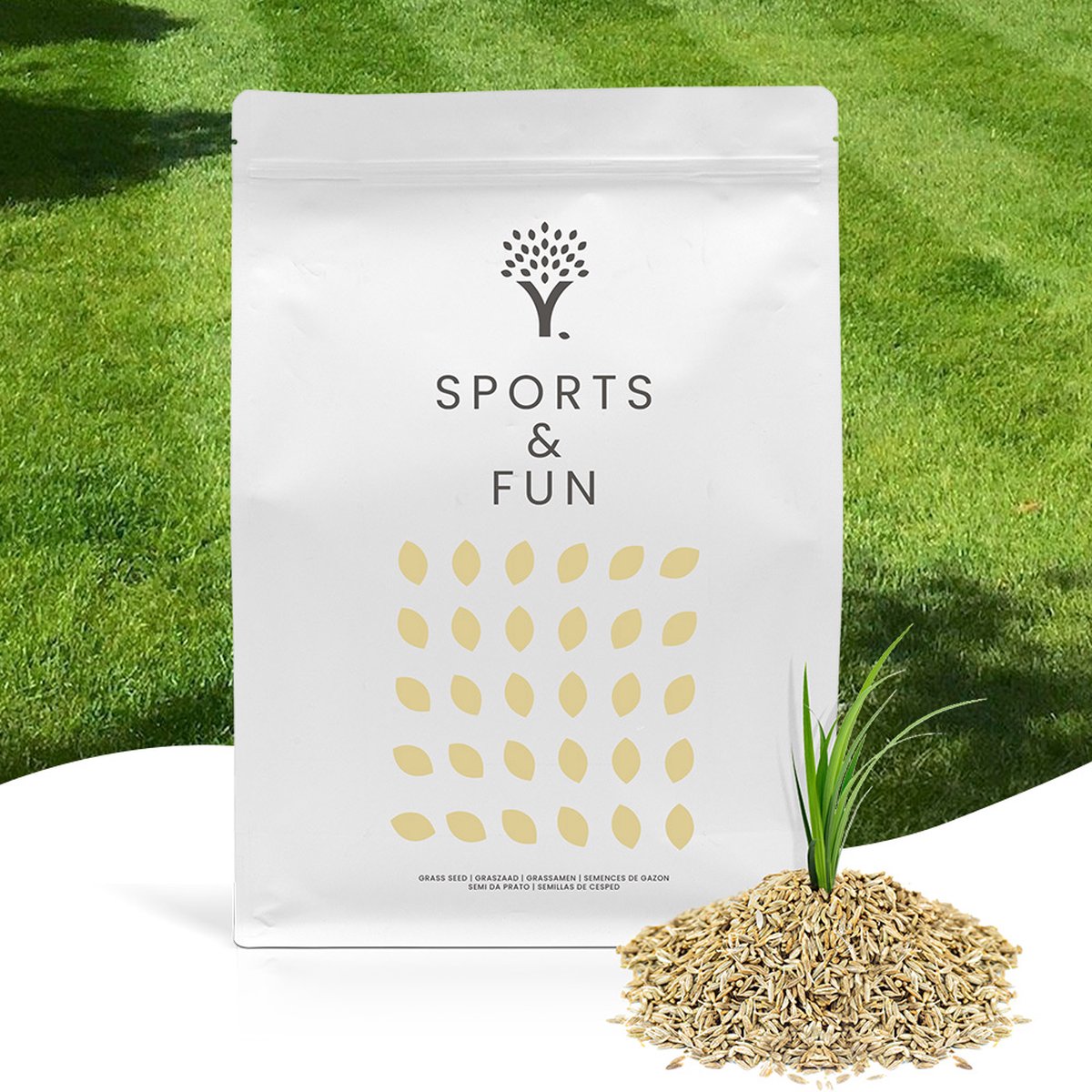  Speel En Sport Graszaad Voor 100m² Gras | Bestendig Tegen Intensief Gebruik | Gazon Voor Sporten &amp; Spelen