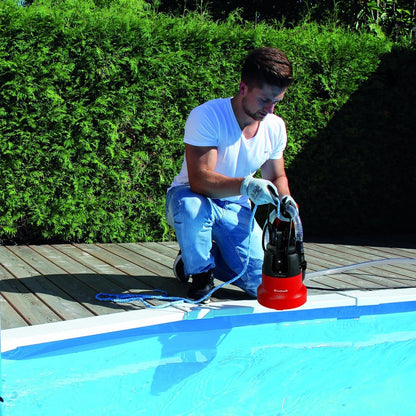  Einhell Dompelpomp GC-SP 3580 LL (350 W - 8000 L/h - 1 Mm Restwater - Traploos Instelbare Vlotterschakelaar - GeÃ¯ntegreerd Terugslagventiel - Draaghandvat - Kabelopwikkeling - Mechanische Afdichting)
