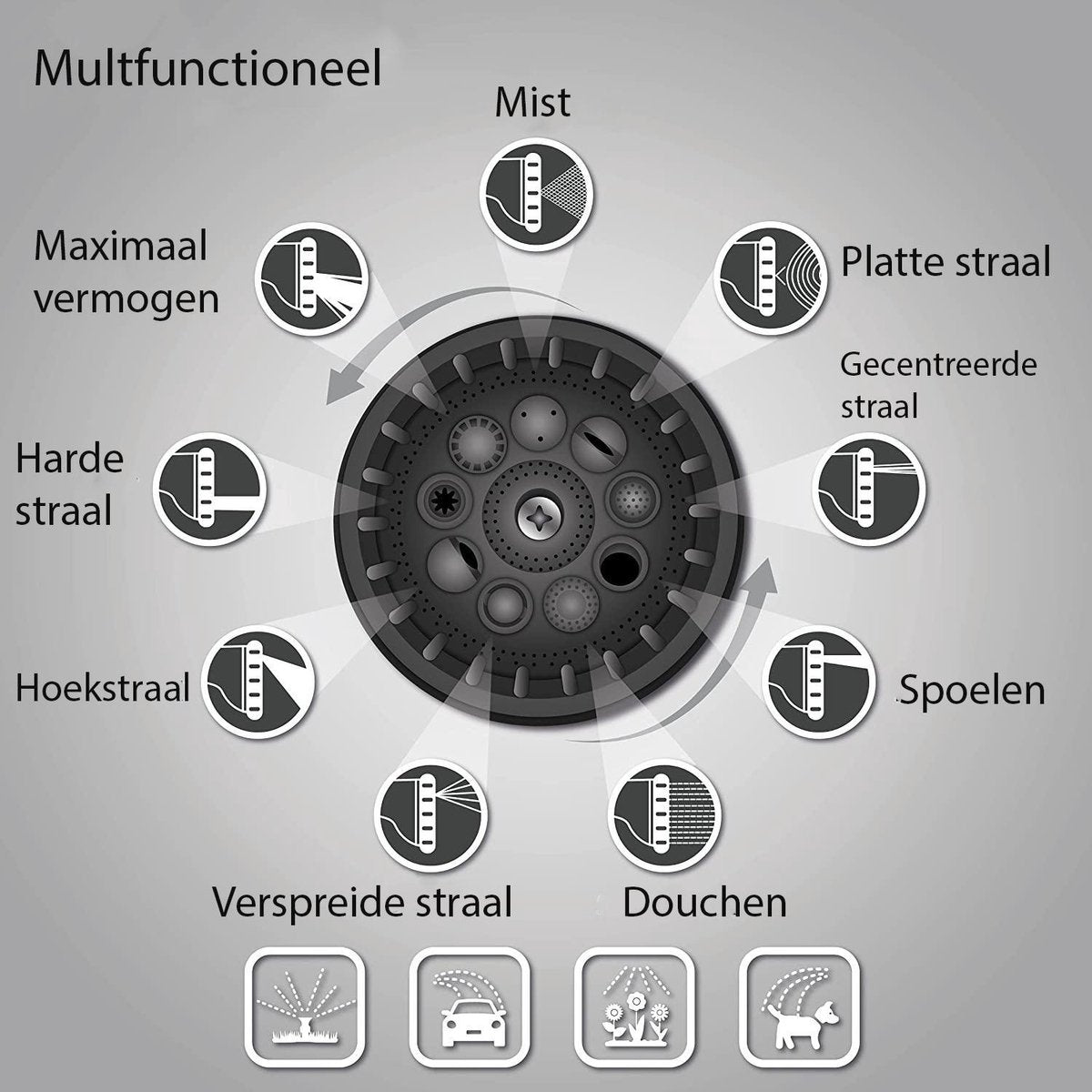  Sens Design Slanghaspel - Tuinslang Haspel - Automatisch - Zwart - 20m