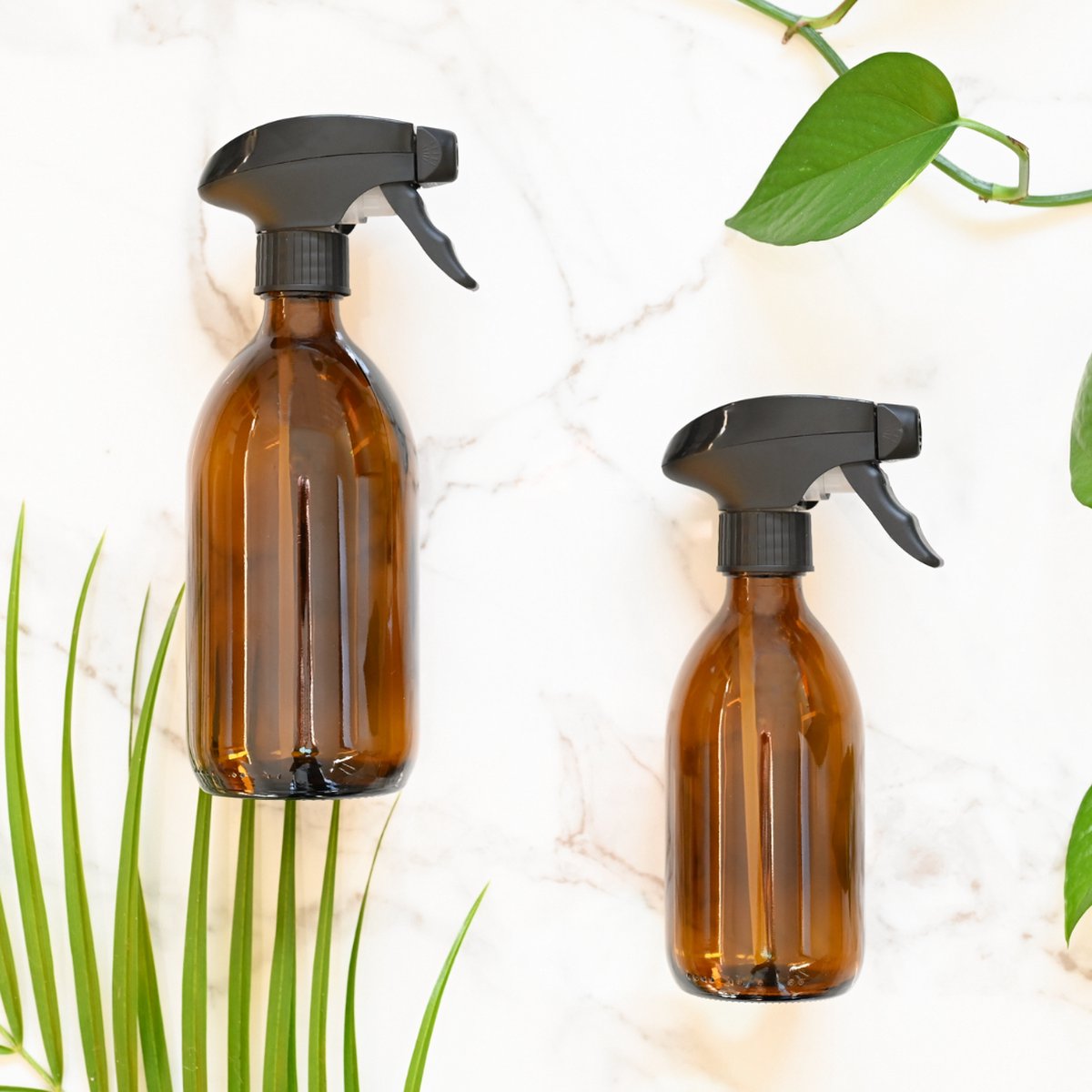  Groeikruid® Plantenspuit | 500 Ml Amber Glas | Met Zwarte Spraykop | Plantensproeier Binnen | Waterverstuiver | Verstuiver | Waterspuit