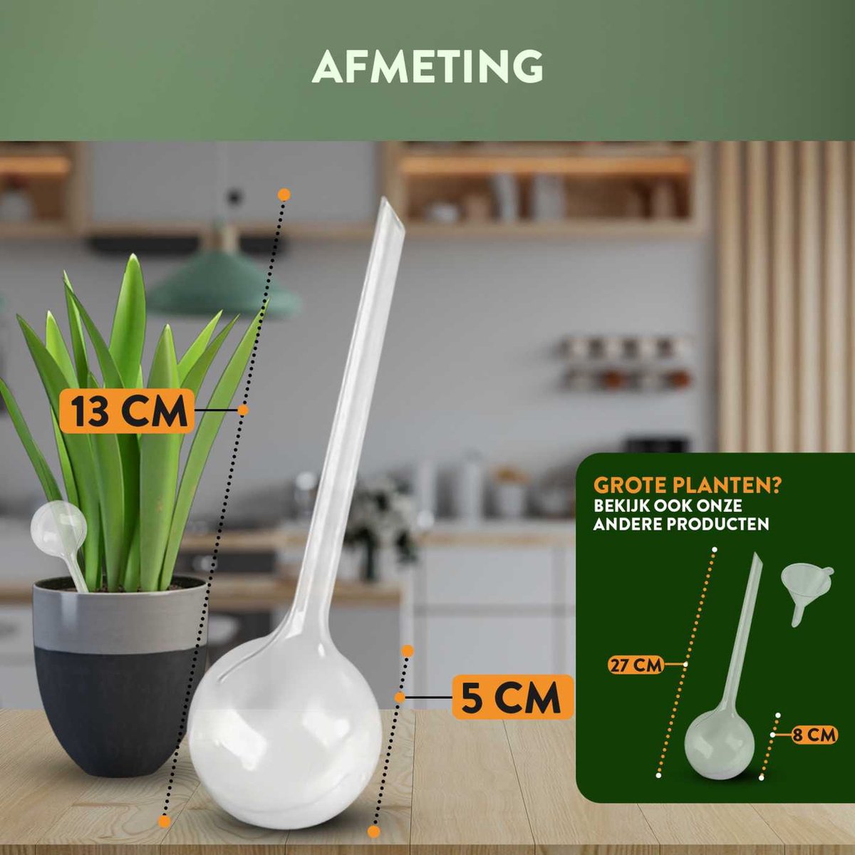  STFF &amp; Co® Waterdruppelaar Voor Planten – Irrigatiesysteem Automatisch Watergeefsysteem – Waterbollen Voor Planten – Bewateringssysteem – 8 Stuks - 5cm