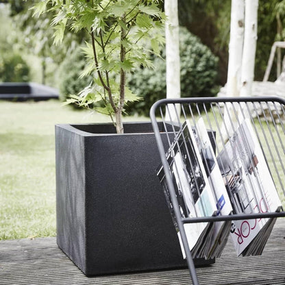 Capi Europe - Bloempot Vierkant Smooth NL - 30x30x30 - Zwart - Voor Binnen En Buiten - KBL902