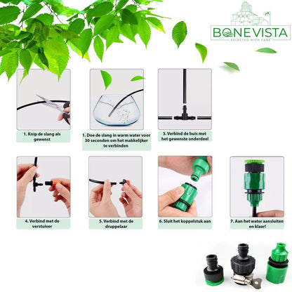  Bone Vista® 155 Stuks Water Druppelslang Irrigatiesysteem Tuin – Bewateringssysteem &amp; Druppelsysteem