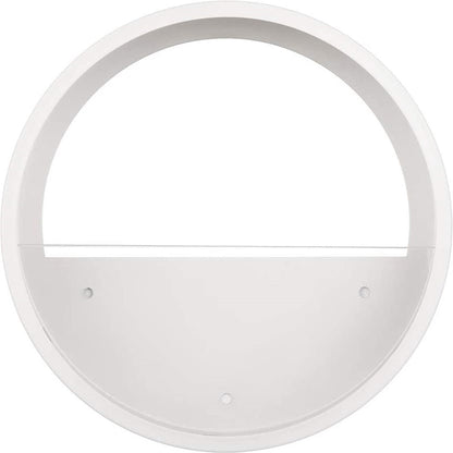  Loodi - Wand Decoratie - Ronde Stijlvolle Muur Plantenbak - Wit - 40x40x7cm