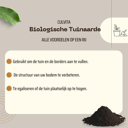  Culvita - Biologische Tuinaarde 40 Liter - Organische Bodemverbeteraar - Stimuleert Het Bodemleven