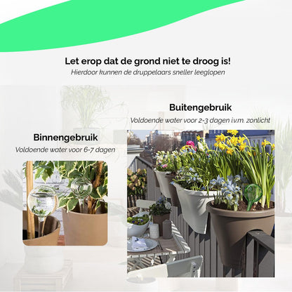  HGMD Waterdruppelaar Set Van 8 Stuks Voor Planten Transparant - Blauw - Waterdruppelaar Voor Kamerplanten – Waterbol - Waterdruppelaar Voor Planten - Watergeefsysteem