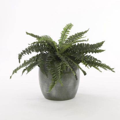  Mica Decorations Lester Bloempot - H31 X Ø33 Cm - Terracotta - Groen