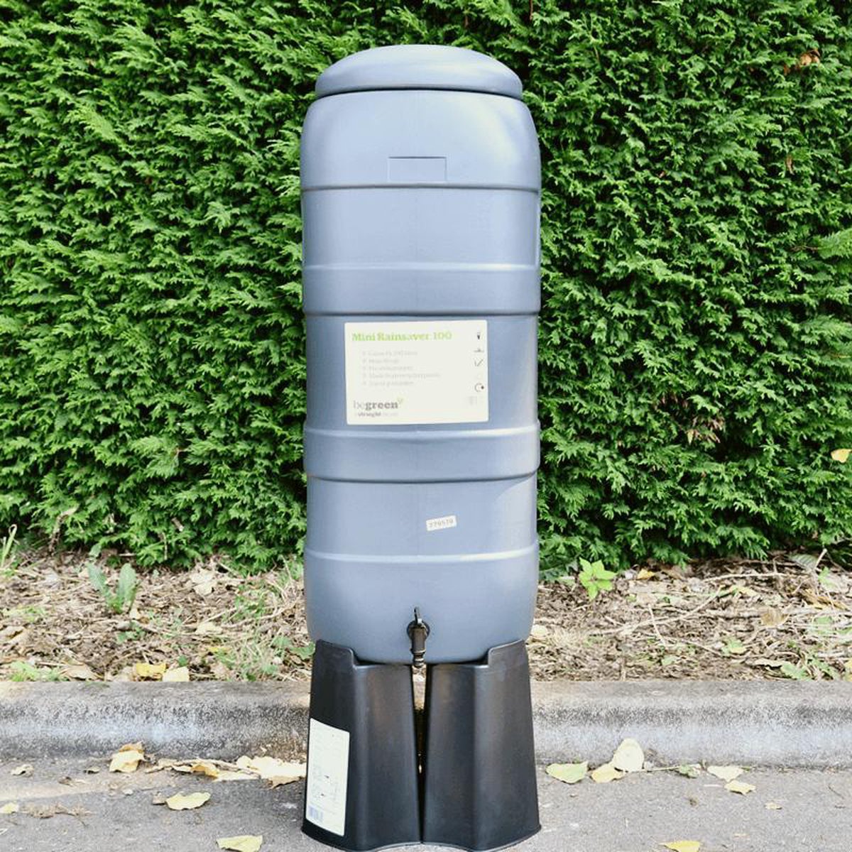  Regenton Rainsaver - Antraciet 100 L + Voet + Vulautomaat