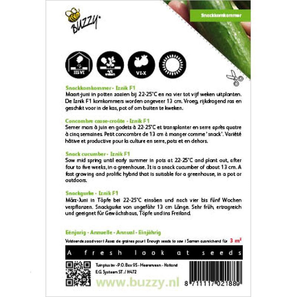  Buzzy® Komkommers Snack Iznik F1