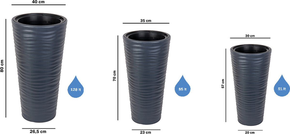  Lange Bloempot L Vaas Wit 80cm Plantenbak Voor Aan Deur Binnen Buiten