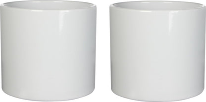  Mica Decorations Era Bloempot - H26 X Ø28 Cm - Wit